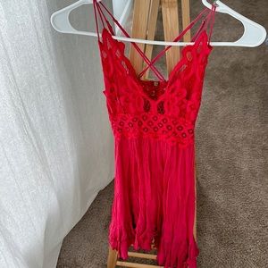 Free People Adjustable Lace Dress